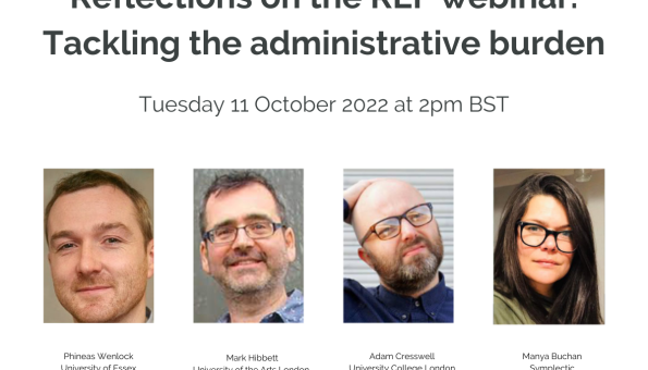 Reflections on the REF webinar: Tackling the administrative burden